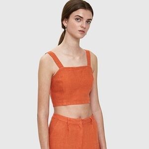 Paloma Wool Boa Linen Crop Top